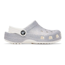 Crocs Kids White Classic Glitter Sandals 221209M711017