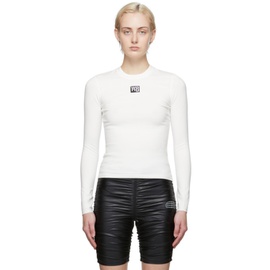 알렉산더왕.T Alexanderwang.t 오프화이트 Off-White Logo Patch Bodycon T-Shirt 221214F110020