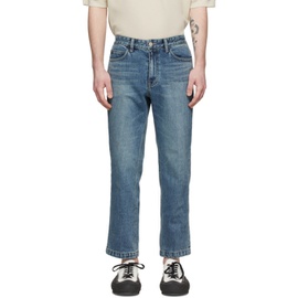 솔리드 옴므 Solid Homme Blue Slim Cropped Jeans 221221M186003