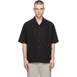 솔리드 옴므 Solid Homme Black Cotton Shirt 221221M192016