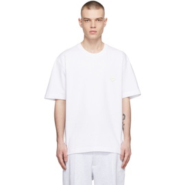 솔리드 옴므 Solid Homme White Cotton T-Shirt 221221M213003