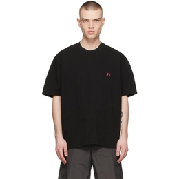 솔리드 옴므 Solid Homme Black Cotton T-Shirt 221221M213009