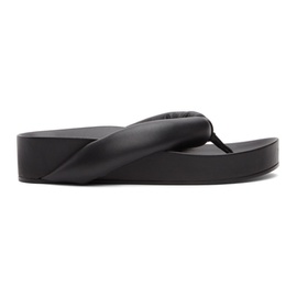 질샌더 Jil Sander Black Oversize Flip Flop Sandals 221249F124010