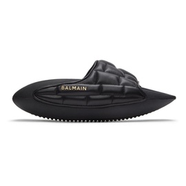 발망 Balmain Black Quilted B-IT Sandals 221251M234004