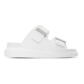 알렉산더맥퀸 Alexander McQueen White Hybrid Slide Sandals 221259F124015