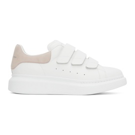 알렉산더맥퀸 Alexander McQueen White & Taupe Oversized Velcro Sneakers 221259F128085