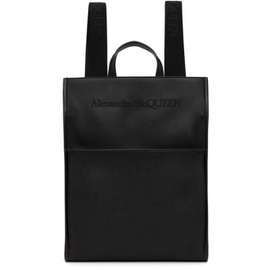 알렉산더맥퀸 Alexander McQueen Black Leather Edge Backpack 221259M166007
