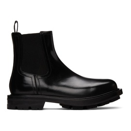 알렉산더맥퀸 Alexander McQueen Black Leather Chelsea Boots 221259M223023