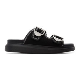 알렉산더맥퀸 Alexander McQueen Black Hybrid Slide Sandals 221259M234034
