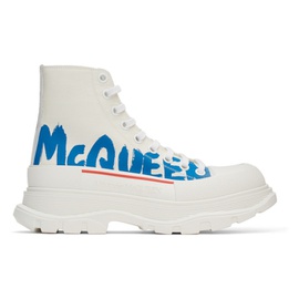 알렉산더맥퀸 Alexander McQueen White Tread Slick High Sneakers 221259M236031