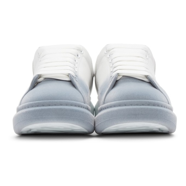 알렉산더 맥퀸 알렉산더맥퀸 Alexander McQueen White & Grey Felted Oversized Sneakers 221259M237064