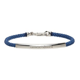 조르지오 아르마니 Giorgio Armani Blue Braided Bracelet 221262M142001