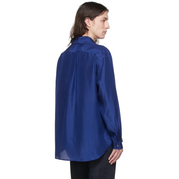 아르마니 조르지오 아르마니 Giorgio Armani Blue Silk Shirt 221262M192006