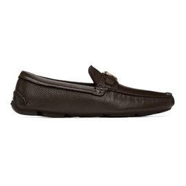 조르지오 아르마니 Giorgio Armani Brown Leather Driving Loafers 221262M231003