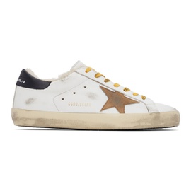 골든구스 Golden Goose White & Yellow Super-Star Classic Sneakers 221264M237047