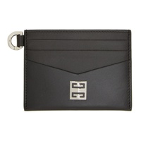 지방시 Givenchy Black Calfskin 4G Card Holder 221278F037000