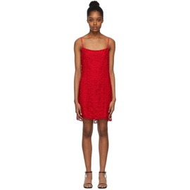 지방시 Givenchy Red 4G Guipure Dress 221278F052000