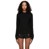 지방시 Givenchy Black Jacquard Monogram Sweater 221278F096005