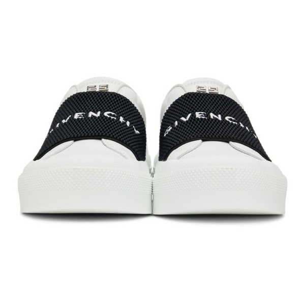 지방시 지방시 Givenchy White & Black City Court Slip-On Sneaker 221278F128005