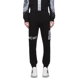 지방시 Givenchy Black 4G Embroidered Lounge Pants 221278M191009