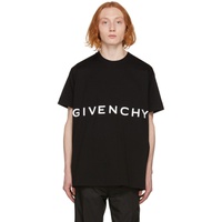 지방시 Givenchy Black 4G Embroidered Oversized T-Shirt 221278M213003