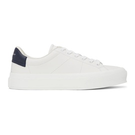 지방시 Givenchy White & Navy City Sneakers 221278M237005
