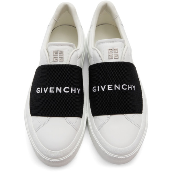 지방시 지방시 Givenchy White & Black City Court Slip-On Sneaker 221278M237014