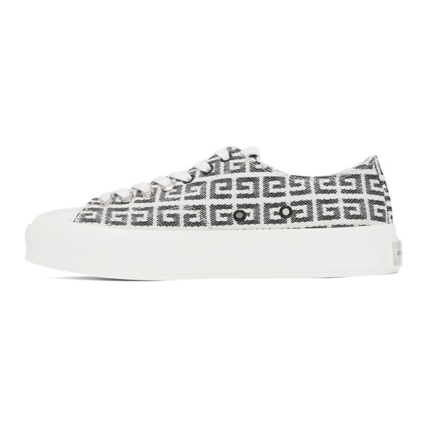지방시 지방시 Givenchy Black & White 4G Jacquard City Sneakers 221278M237034