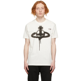 비비안 웨스트우드 Vivienne Westwood 오프화이트 Off-White Spray Orb Classic T-Shirt 221314M213030