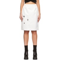 웰던 We11done White Sequin Midi Skirt 221327F090013