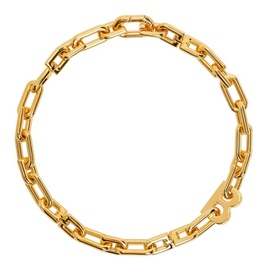 발렌시아가 Balenciaga Gold Thin B Chain Necklace 221342F023008