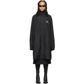 발렌시아가 Balenciaga Black Long Rain Coat 221342F059004