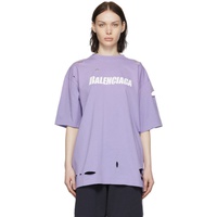 발렌시아가 Balenciaga Purple Cotton T-Shirt 221342F110020