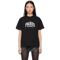 발렌시아가 Balenciaga Black Paris T-Shirt 221342F110021