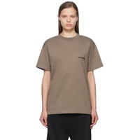 발렌시아가 Balenciaga Brown Cotton T-Shirt 221342F110036