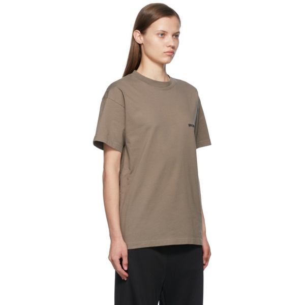 발렌시아가 발렌시아가 Balenciaga Brown Cotton T-Shirt 221342F110036