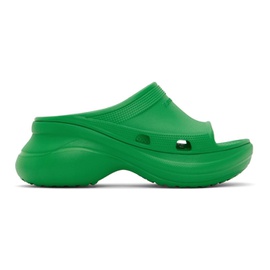 발렌시아가 Balenciaga Green Crocs 에디트 Edition Pool Slides 221342F124018