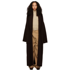 더 로우 The Row Brown Wool Oversized Daelan Coat 221359F059005