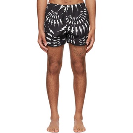 닐바렛 Neil Barrett Black Polyester Swim Shorts 221368M208003