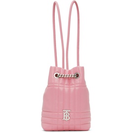 버버리 Burberry Pink Mini Quilted Lola Backpack 221376F048047