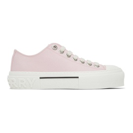 버버리 Burberry Pink Organic Cotton Low-Top Sneakers 221376F128006