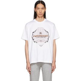 버버리 Burberry White Globe Graphic T-Shirt 221376M213012