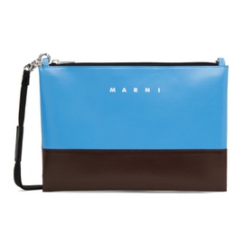 마르니 Marni Blue & Brown Tribeca Bag 221379M170004