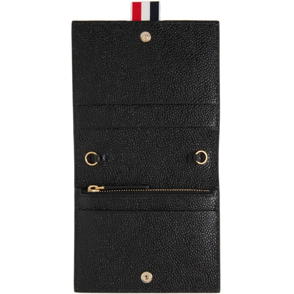 톰브라운 톰브라운 Thom Browne Black Leather Card Holder 221381F037004