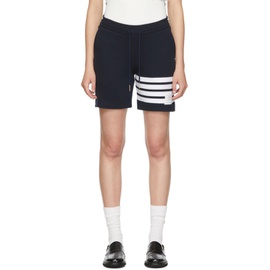 톰브라운 Thom Browne Navy Cotton 4-Bar Shorts 221381F088001