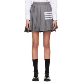 톰브라운 Thom Browne Grey 4-Bar Mini Skirt 221381F090000