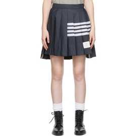 톰브라운 Thom Browne Navy 4-Bar Mini Skirt 221381F090001