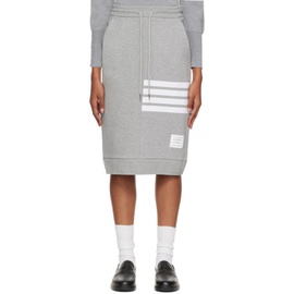 톰브라운 Thom Browne Grey Engineered 4-Bar Skirt 221381F092001