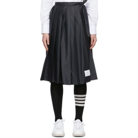 톰브라운 Thom Browne Navy Nylon Midi Skirt 221381F092008