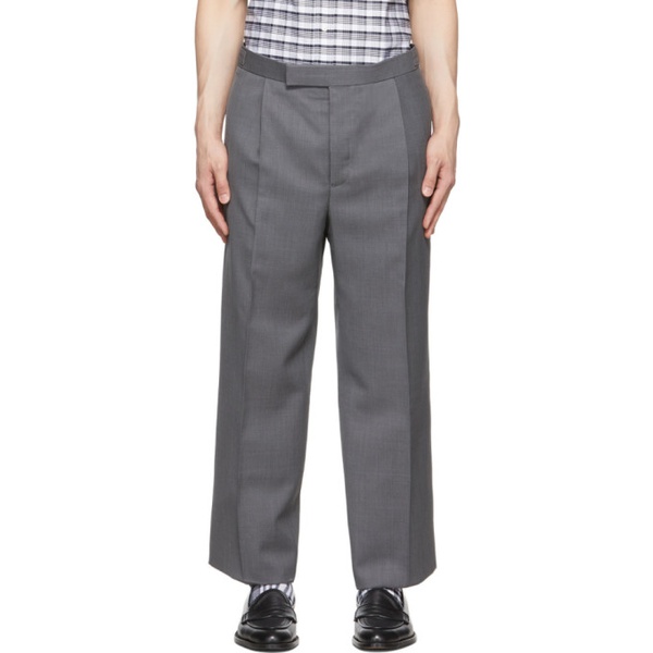 톰브라운 톰브라운 Thom Browne Grey Wool Trousers 221381M191007